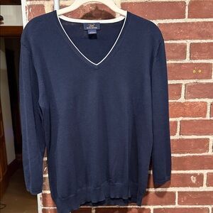 Brooks Brothers 346 silk & cotton sweater with 3/4 sleeves. Gorgeous navy blue.